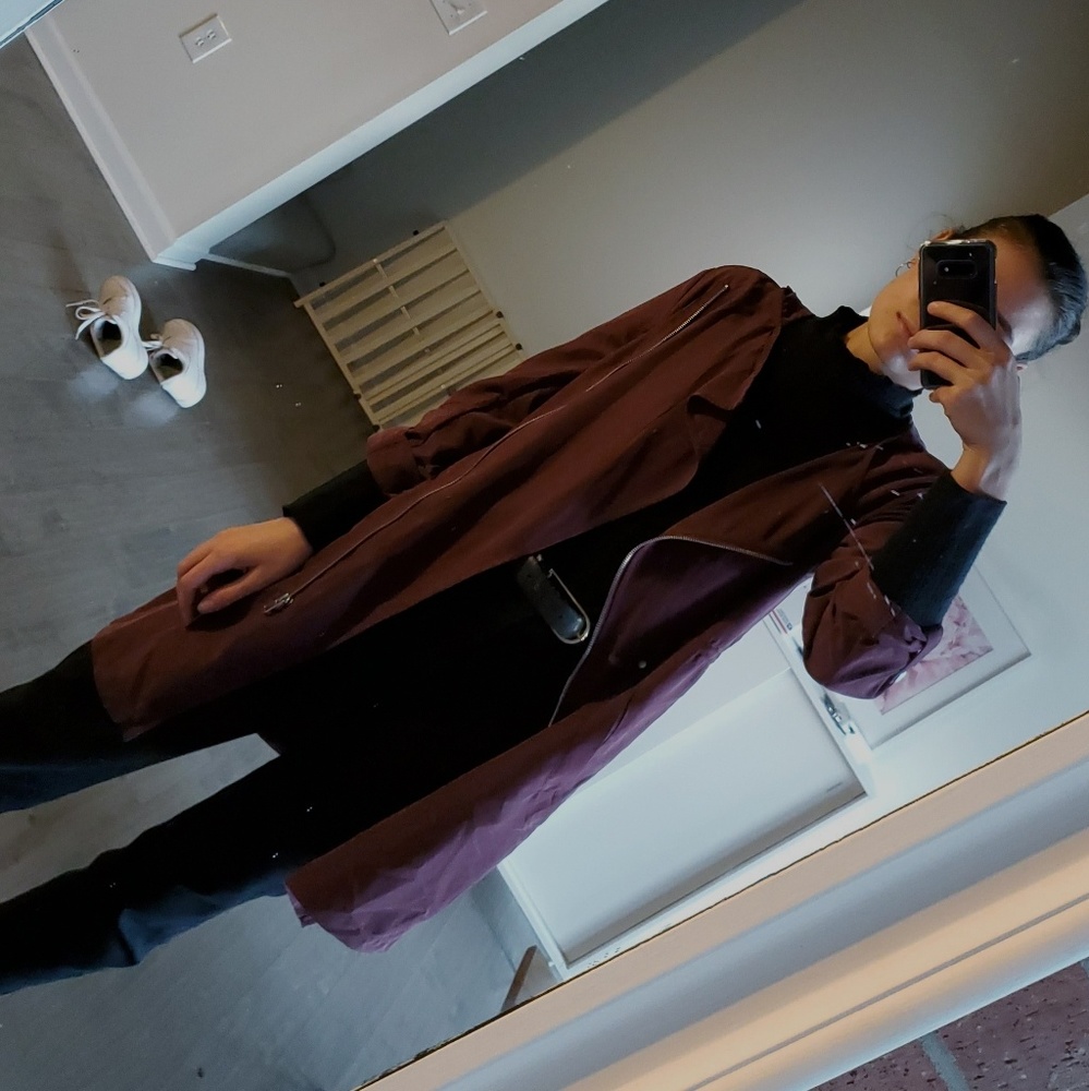 NWOT Berry/Maroon Duster Lightweight Coat